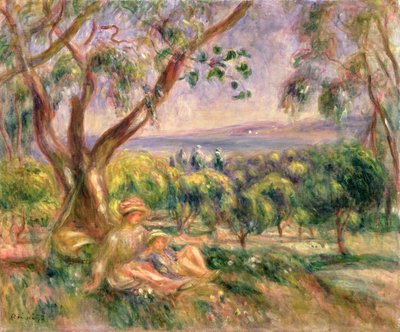 Femme et enfant sous un arbre, vers 1910 - Pierre Auguste Renoir